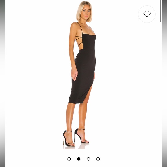 NBD Becky Midi Dress in Black - Picture 1 of 2